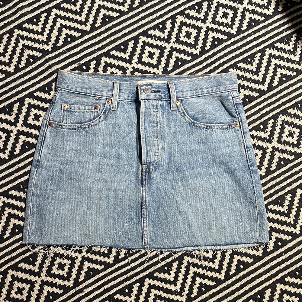 Levi's Light Blue Denim Pencil Skirt